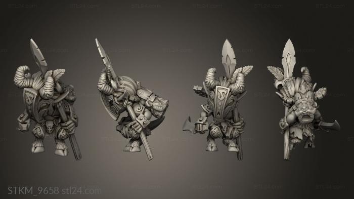 Figurines heroes, monsters and demons (Alliance the Unicorn, STKM_9658) 3D models for cnc