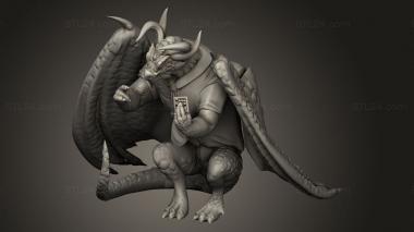 Figurines heroes, monsters and demons (Dragon Accountant Auritax, STKM_9661) 3D models for cnc