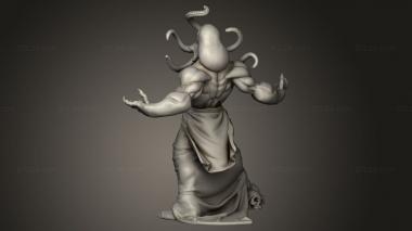 Figurines heroes, monsters and demons (Illithid, STKM_9672) 3D models for cnc