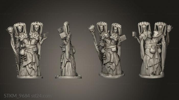 Figurines heroes, monsters and demons (Conjoined Necro Mage, STKM_9684) 3D models for cnc