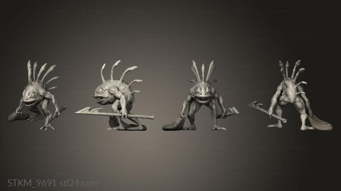 Figurines heroes, monsters and demons (Murloc separated, STKM_9691) 3D models for cnc