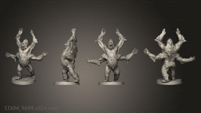 Статуэтки герои, монстры и демоны (Жираллон, STKM_9694) 3D модель для ЧПУ станка