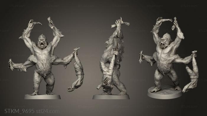 Figurines heroes, monsters and demons (Girallon, STKM_9695) 3D models for cnc