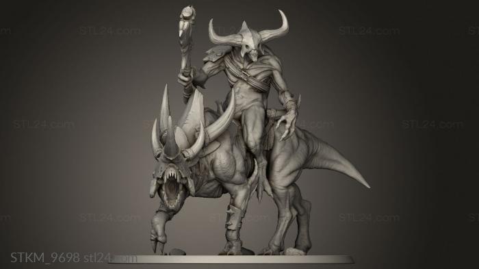 Figurines heroes, monsters and demons (Mounted Demon, STKM_9698) 3D models for cnc