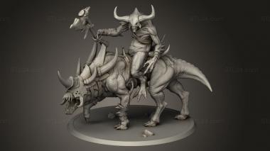 Figurines heroes, monsters and demons (Mounted Demon, STKM_9698) 3D models for cnc