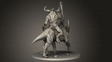 Figurines heroes, monsters and demons (Mounted Demon, STKM_9698) 3D models for cnc