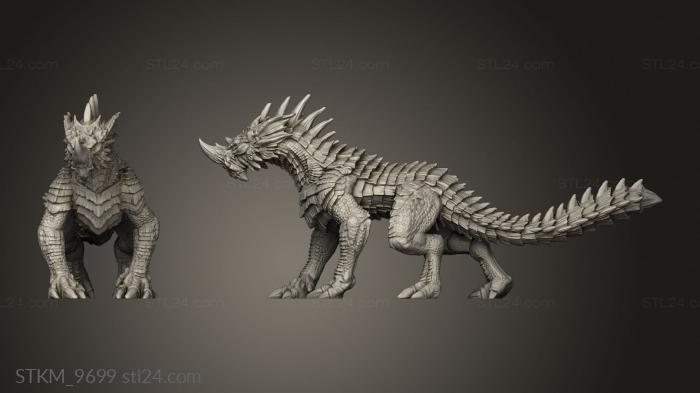 Figurines heroes, monsters and demons (Monster Blue Guard Drake, STKM_9699) 3D models for cnc