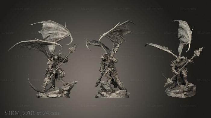 Статуэтки герои, монстры и демоны (Дьявол-Агонит, STKM_9701) 3D модель для ЧПУ станка