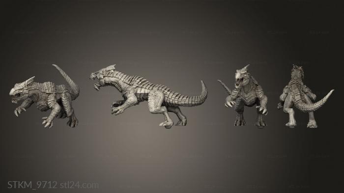 Figurines heroes, monsters and demons (Monster White Guard Drake Attacking, STKM_9712) 3D models for cnc