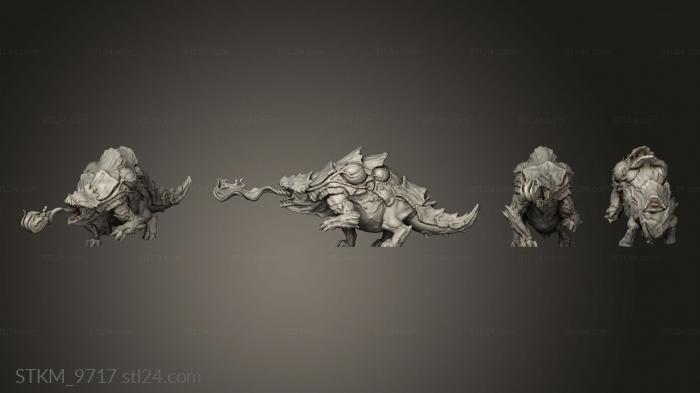 Figurines heroes, monsters and demons (AH Flamer Beast, STKM_9717) 3D models for cnc