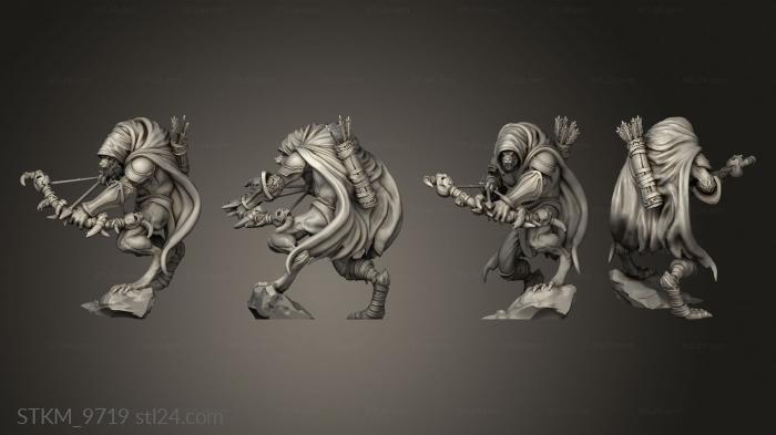 Figurines heroes, monsters and demons (Gnolls Archer, STKM_9719) 3D models for cnc