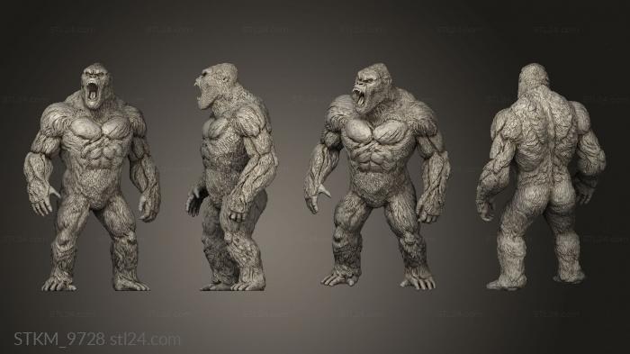 Figurines heroes, monsters and demons (Kong King, STKM_9728) 3D models for cnc