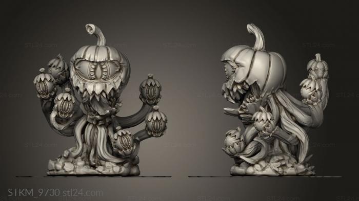 Figurines heroes, monsters and demons (Ravenshold Witch Pumpkin Beholder, STKM_9730) 3D models for cnc