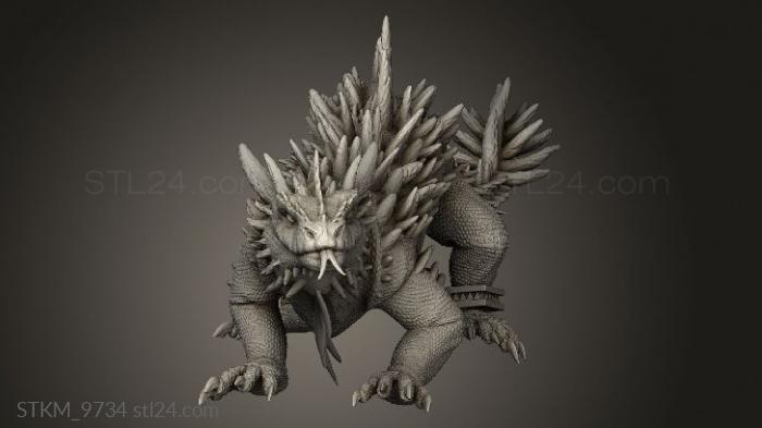 Figurines heroes, monsters and demons (KNIGHT Spearback, STKM_9734) 3D models for cnc