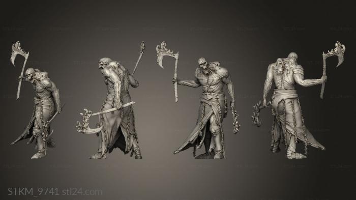 Figurines heroes, monsters and demons (Lich Berserker Yes Flame, STKM_9741) 3D models for cnc
