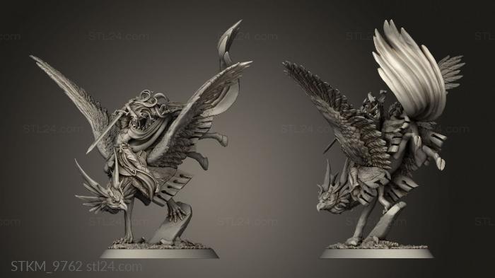 Figurines heroes, monsters and demons (Mounted Lancelot, STKM_9762) 3D models for cnc