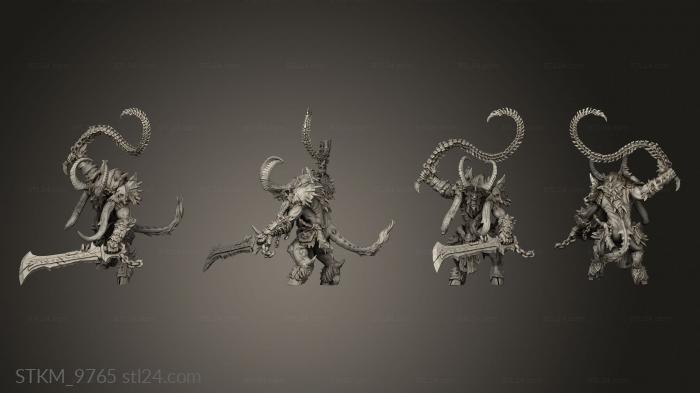 Figurines heroes, monsters and demons (fallen master, STKM_9765) 3D models for cnc