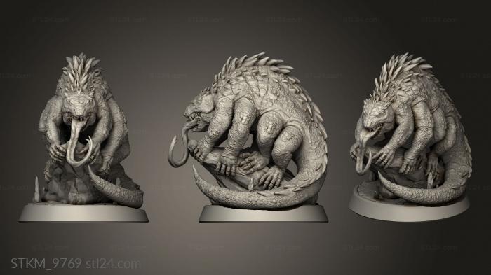 Figurines heroes, monsters and demons (Exp ion to the Underworld Basilisk, STKM_9769) 3D models for cnc