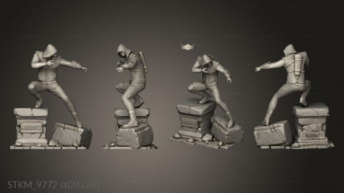 Figurines heroes, monsters and demons (Arrow, STKM_9772) 3D models for cnc