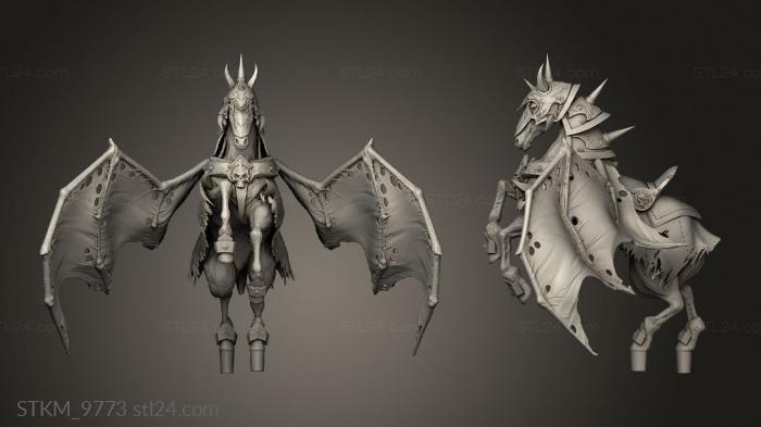 Figurines heroes, monsters and demons (Lich Horse queen Invisible Back, STKM_9773) 3D models for cnc