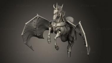 Figurines heroes, monsters and demons (Lich Horse queen Invisible Back, STKM_9773) 3D models for cnc