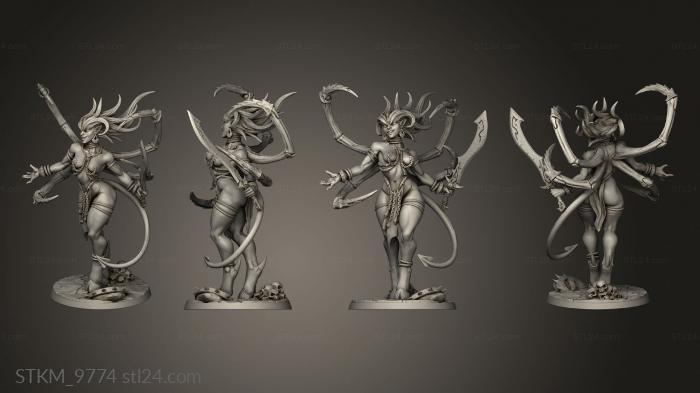 Статуэтки герои, монстры и демоны (Лилит Матриарх Лилит, STKM_9774) 3D модель для ЧПУ станка