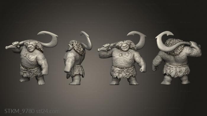 Figurines heroes, monsters and demons (maui, STKM_9780) 3D models for cnc