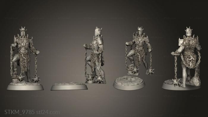 Figurines heroes, monsters and demons (Light in the shadow Chain Devil, STKM_9785) 3D models for cnc