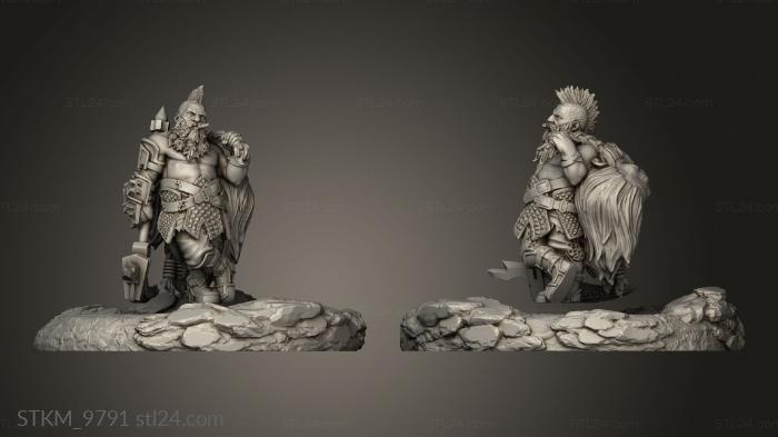 Figurines heroes, monsters and demons (Magma lords The Embergut Giantbane Brothers ly Hero, STKM_9791) 3D models for cnc