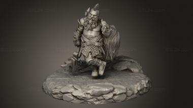 Figurines heroes, monsters and demons (Magma lords The Embergut Giantbane Brothers ly Hero, STKM_9791) 3D models for cnc