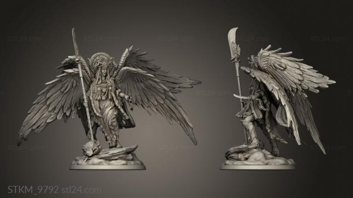 Figurines heroes, monsters and demons (Mage and Alkonost, STKM_9792) 3D models for cnc