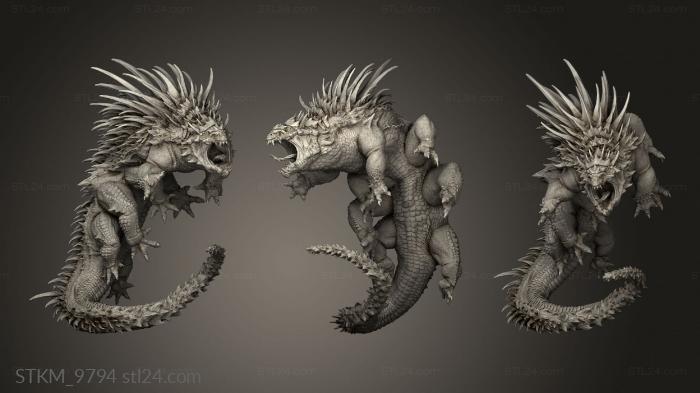 Figurines heroes, monsters and demons (Basilisk, STKM_9794) 3D models for cnc