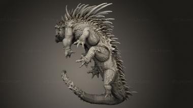 Figurines heroes, monsters and demons (Basilisk, STKM_9794) 3D models for cnc