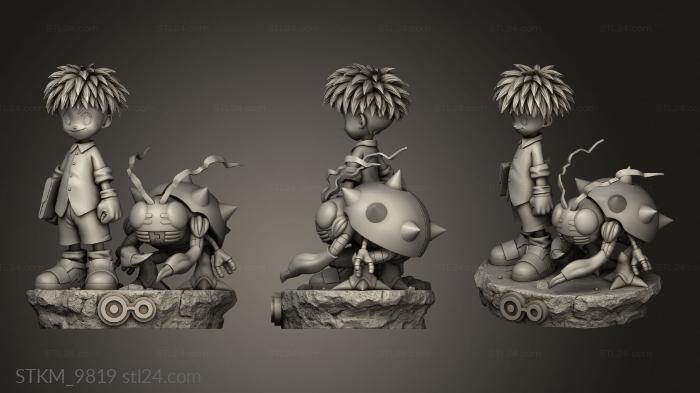 Figurines heroes, monsters and demons (Izzy and Tentomon Deluxe Tier, STKM_9819) 3D models for cnc