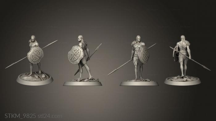 Figurines heroes, monsters and demons (modular, STKM_9825) 3D models for cnc