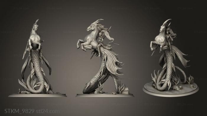 Figurines heroes, monsters and demons (Kingdom The Depth Ermeryon on Kelpie, STKM_9829) 3D models for cnc