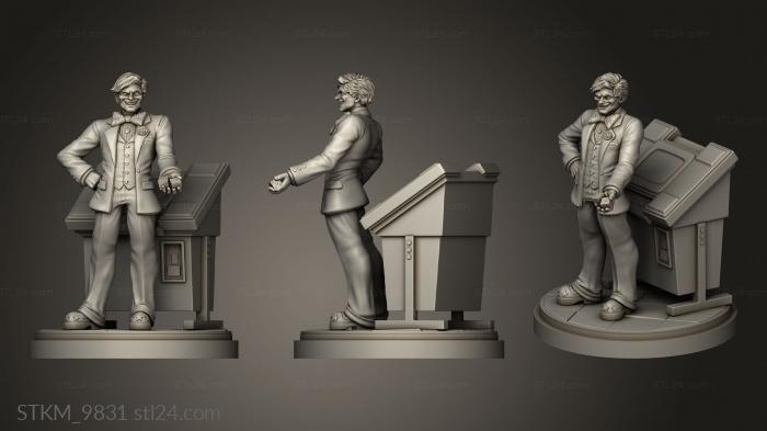 Figurines heroes, monsters and demons (Arcade Murderville Master, STKM_9831) 3D models for cnc