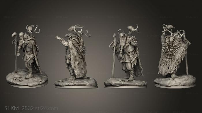 Figurines heroes, monsters and demons (Old man, STKM_9832) 3D models for cnc