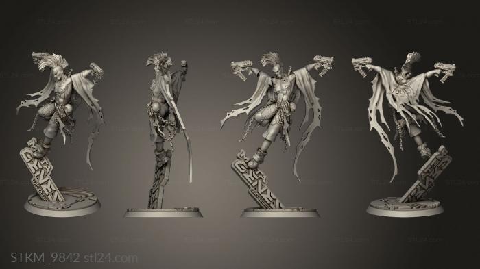 Figurines heroes, monsters and demons (Cyber Punks from Neon City Mad Jester, STKM_9842) 3D models for cnc