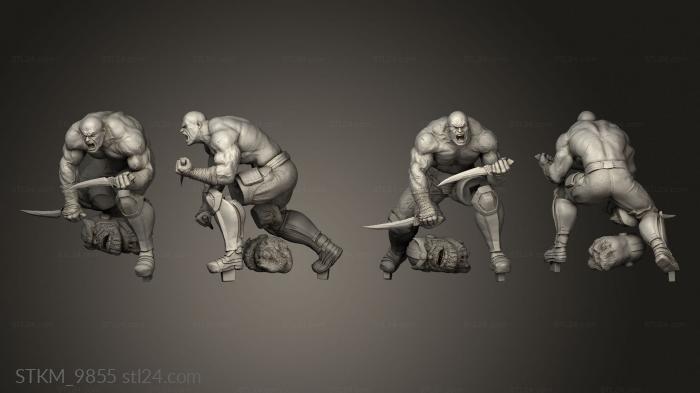 Статуэтки герои, монстры и демоны (Ракс-Разрушитель Дракс, STKM_9855) 3D модель для ЧПУ станка