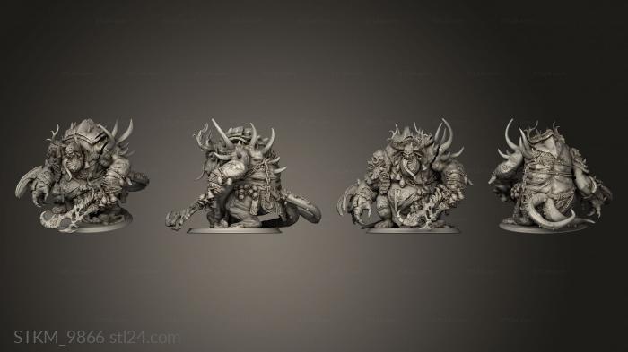 Статуэтки герои, монстры и демоны (ЧУМНОЙ ДЕМОН Нургла, STKM_9866) 3D модель для ЧПУ станка
