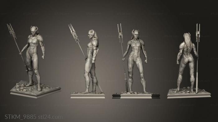 Figurines heroes, monsters and demons (Proxima Midnight Black MIDNIGHT, STKM_9885) 3D models for cnc