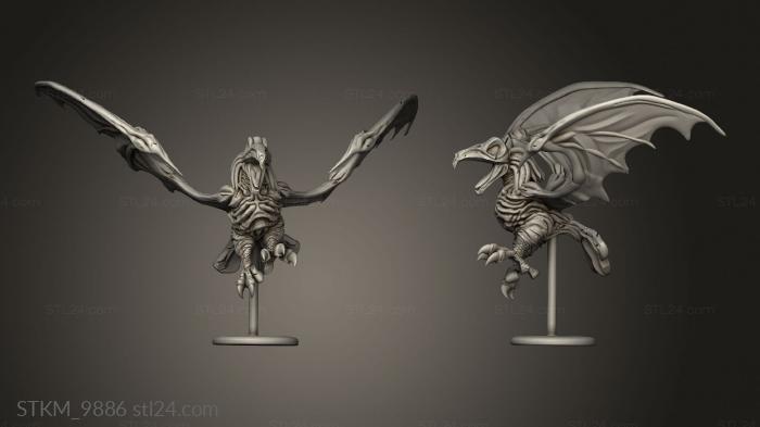 Figurines heroes, monsters and demons (Ruins Madness Shantak Flying, STKM_9886) 3D models for cnc