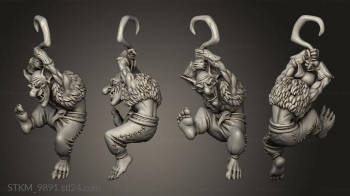 Статуэтки герои, монстры и демоны (Королевство Тамария Гоблин, STKM_9891) 3D модель для ЧПУ станка