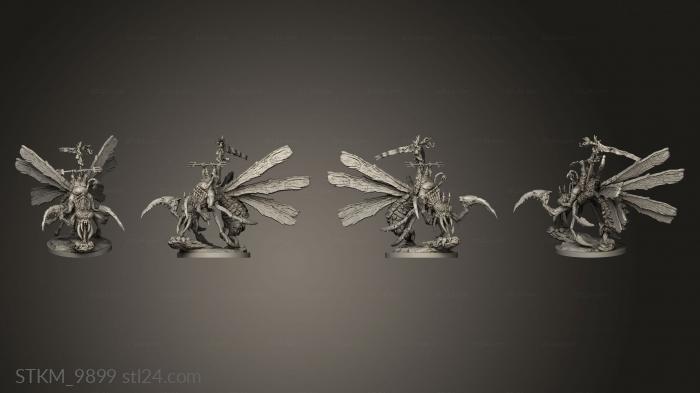 Figurines heroes, monsters and demons (Fantasy Pest fly Wings, STKM_9899) 3D models for cnc