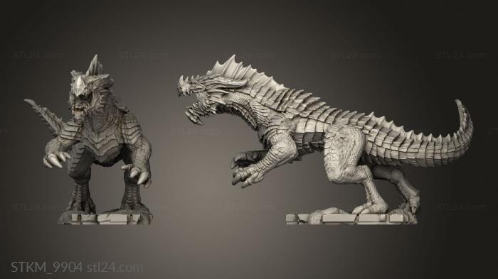 Figurines heroes, monsters and demons (Monster Red Guard Drake Attacking, STKM_9904) 3D models for cnc