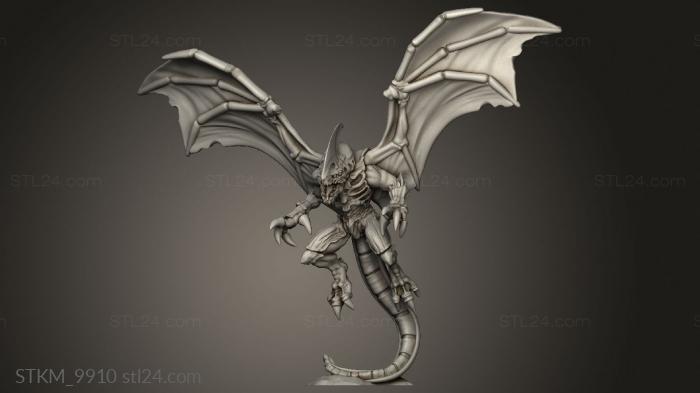 Figurines heroes, monsters and demons (AH Winged Prime, STKM_9910) 3D models for cnc