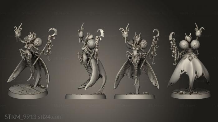 Figurines heroes, monsters and demons (Plague City Heroes Eksariell Mother Flies, STKM_9913) 3D models for cnc