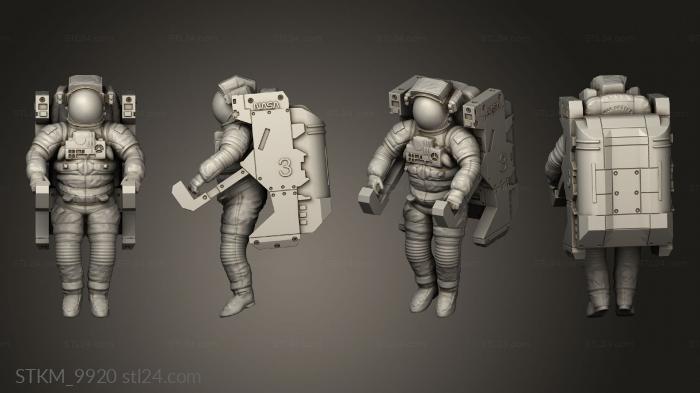 Figurines heroes, monsters and demons (NASA Astronaut Manned Maneuvering Unit EMU, STKM_9920) 3D models for cnc