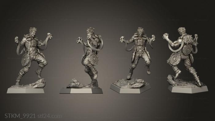 Figurines heroes, monsters and demons (Nu Wasteland Anarchic Miner, STKM_9921) 3D models for cnc